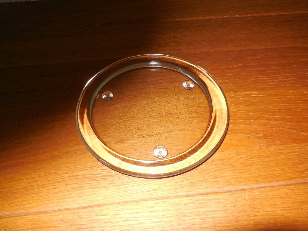 glazen plateau, Huis en Inrichting, Woonaccessoires | Schalen en Manden, Ophalen, Schaal, Rond, Glas