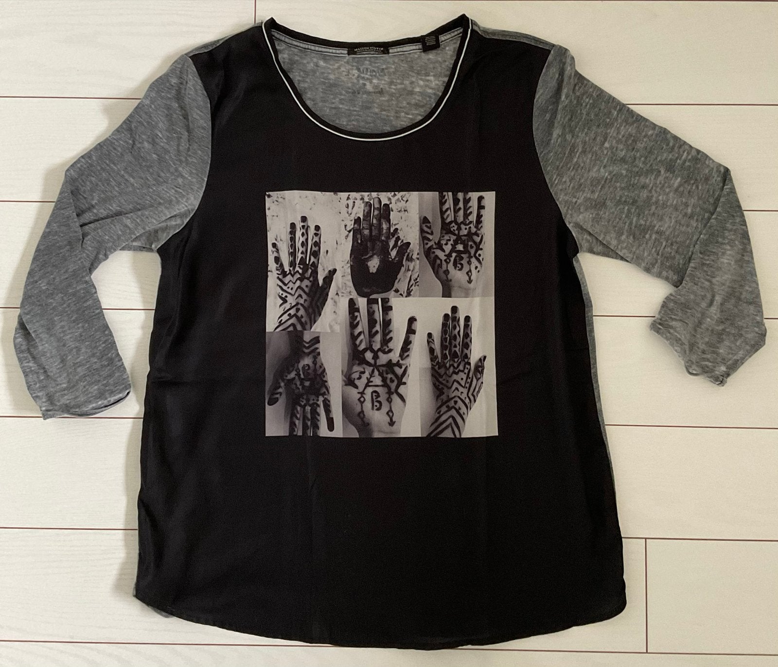 Maison Scotch shirt maat 3, Maat 38/40 (M), Zwart, Ophalen of Verzenden, Korte mouw