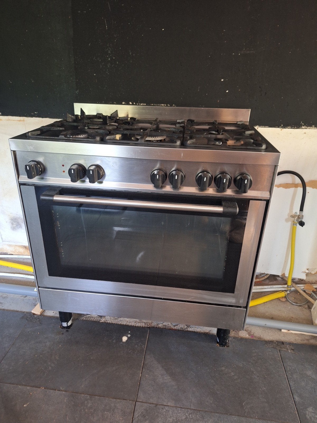5 pits gasfornuis, Ophalen, Gebruikt, 60 cm of meer, Gas
