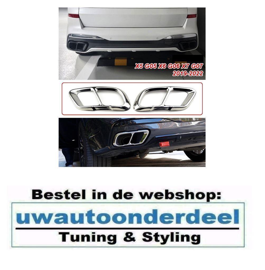 Z wart Black uitlaat trim Sierstuk Voor Bmw X5 G05 X7 G07