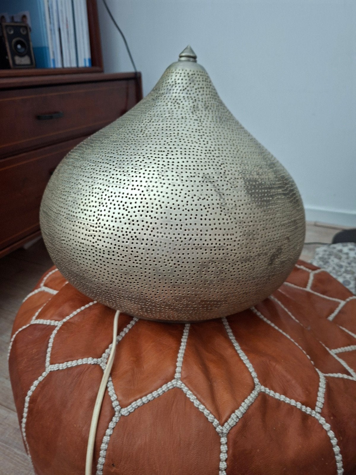 Oosterse lamp -,bohemian  Sfeervolle perforatie verlichting, Metaal, Bohemian, Overige merken, Gebruikt