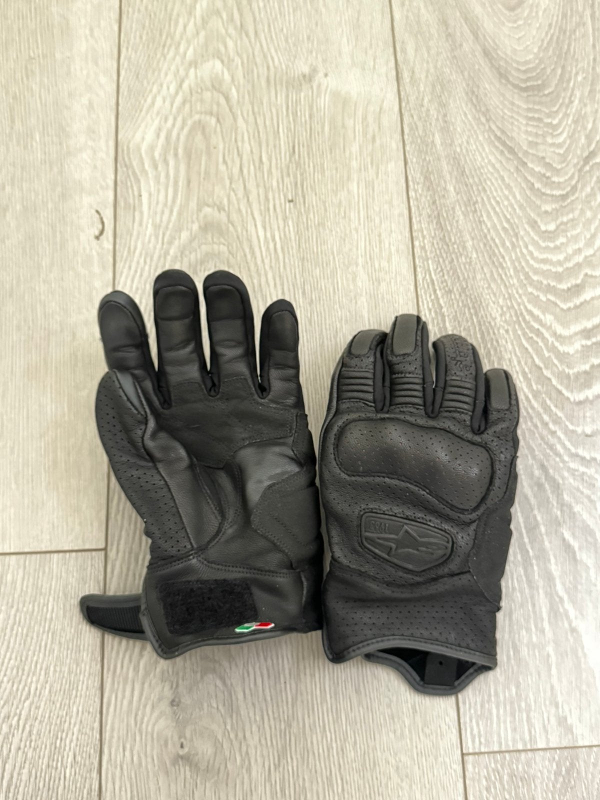 Alpinestars Mustang V3 Leather Gloves Black/Black M, Ophalen of Verzenden, Tweedehands
