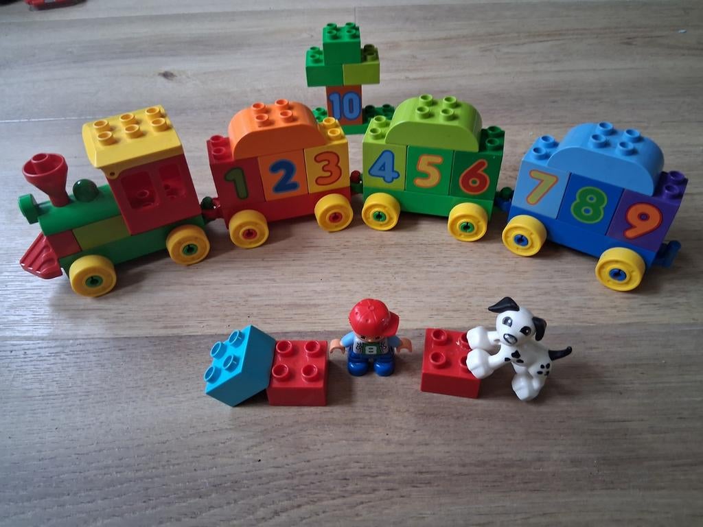 Duplo nummer trein, Kinderen en Baby's, Speelgoed | Duplo en Lego, Ophalen, Zo goed als nieuw, Complete set, Duplo
