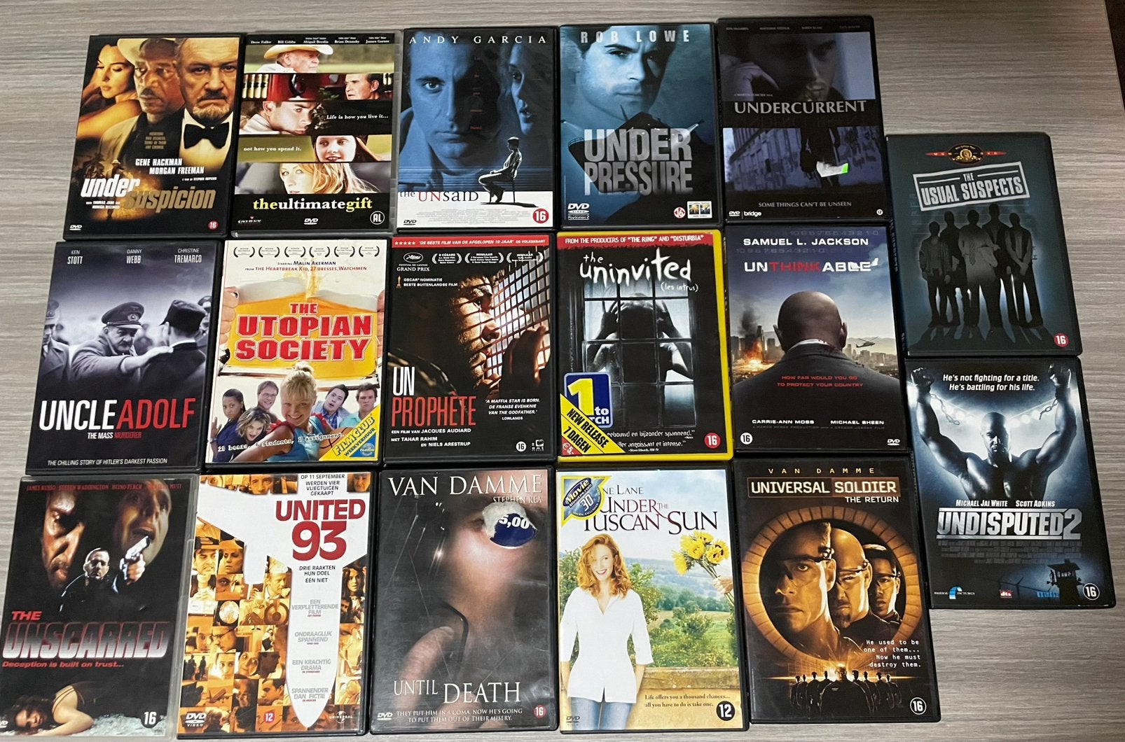 Films U (17x), Vanaf 12 jaar, Ophalen of Verzenden, Zo goed als nieuw