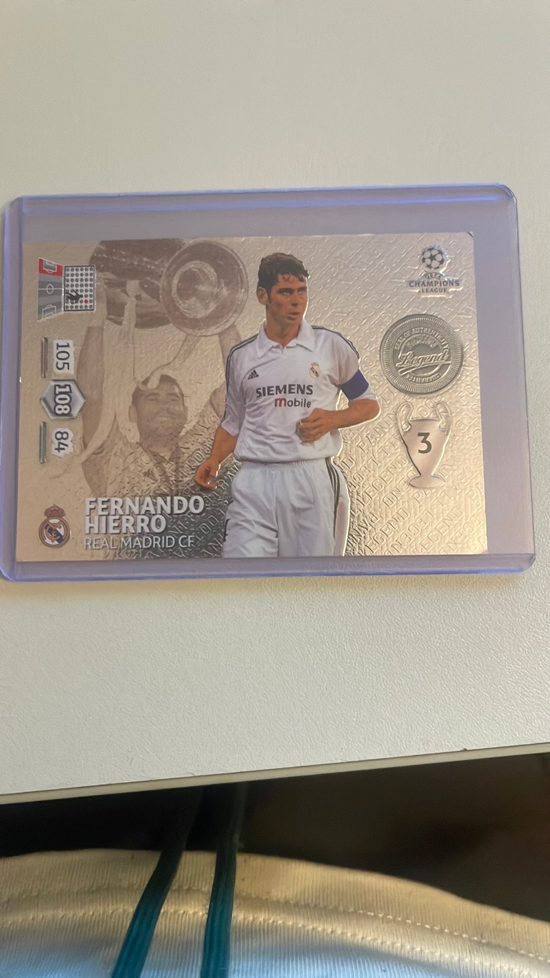 Fernando hierro real madrid panini card, Verzenden, Nieuw, Losse kaart