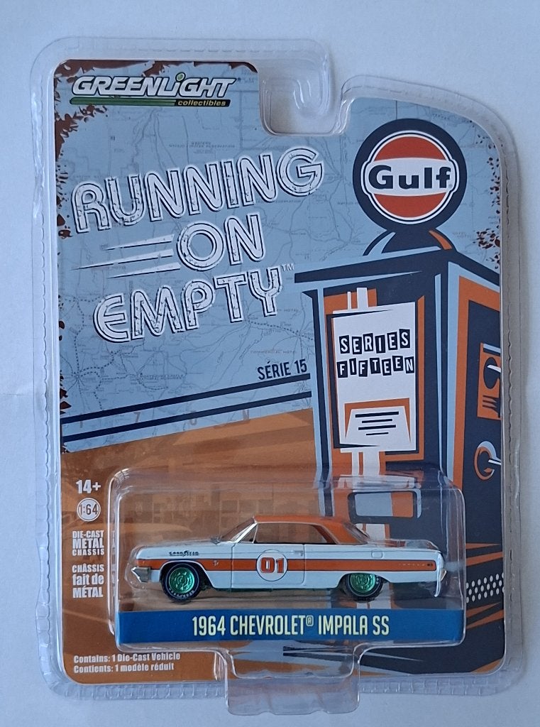 1964 Chevrolet Impala SS van Greenlight 1/64 Gulf Chase, Ophalen of Verzenden, Nieuw, Auto