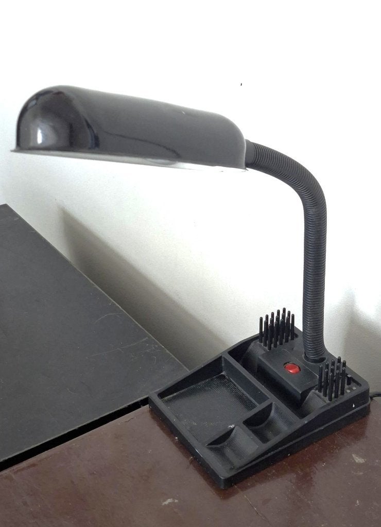 Vintage bureaulamp met pennenhouder Italiaans retro design, Ophalen of Verzenden, Huis en Inrichting