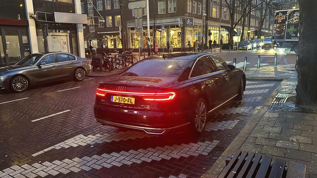 Audi A8 50 TDI 286pk Tiptronic Quattro 2018 Zwart, Automaat, Zwart, Particulier, Sedan