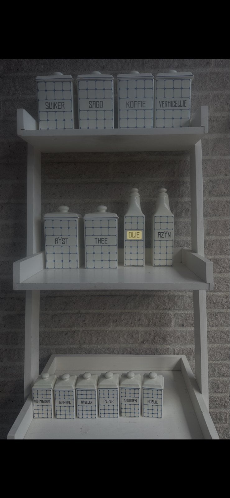 Vintage Staffell voorraadpotten en flessen set, Ophalen of Verzenden