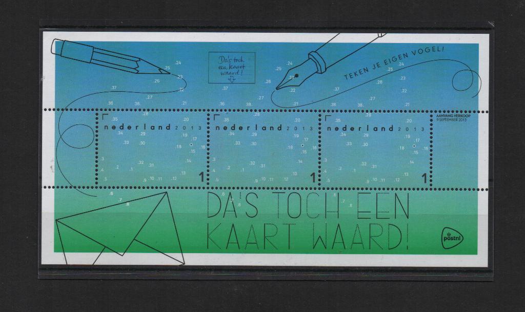NVPH 3095 Postfris 2013 Da's toch een kaart waard, Ophalen of Verzenden, Na 1940, Postfris