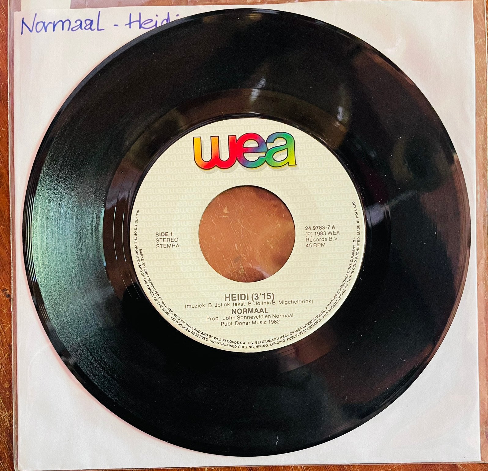 Band Normaal Heidi, Cd's en Dvd's, Vinyl | Nederlandstalig, Originele persing, 7 inch, 1980 - 1989, Ophalen of Verzenden