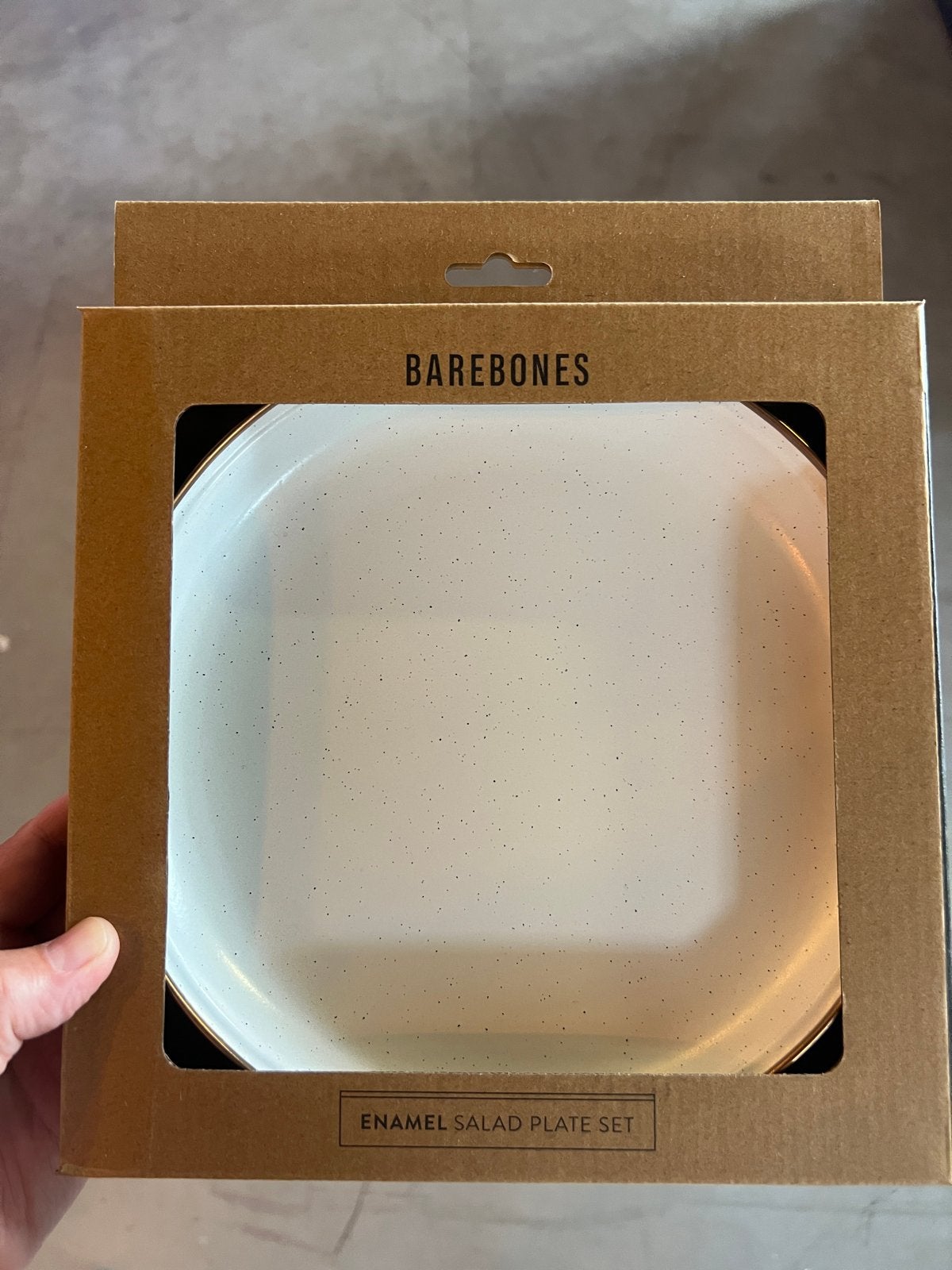 Barebones Ontbijtborden Eggshell - Nieuw in doos (2 stuks), Verzenden, Nieuw, Metaal, Bord(en)