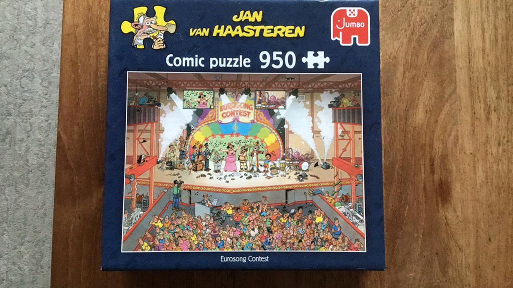Jan van Haasteren Eurosong Contest Puzzel 950 stukjes, Ophalen, 500 t/m 1500 stukjes, Zo goed als nieuw, Legpuzzel