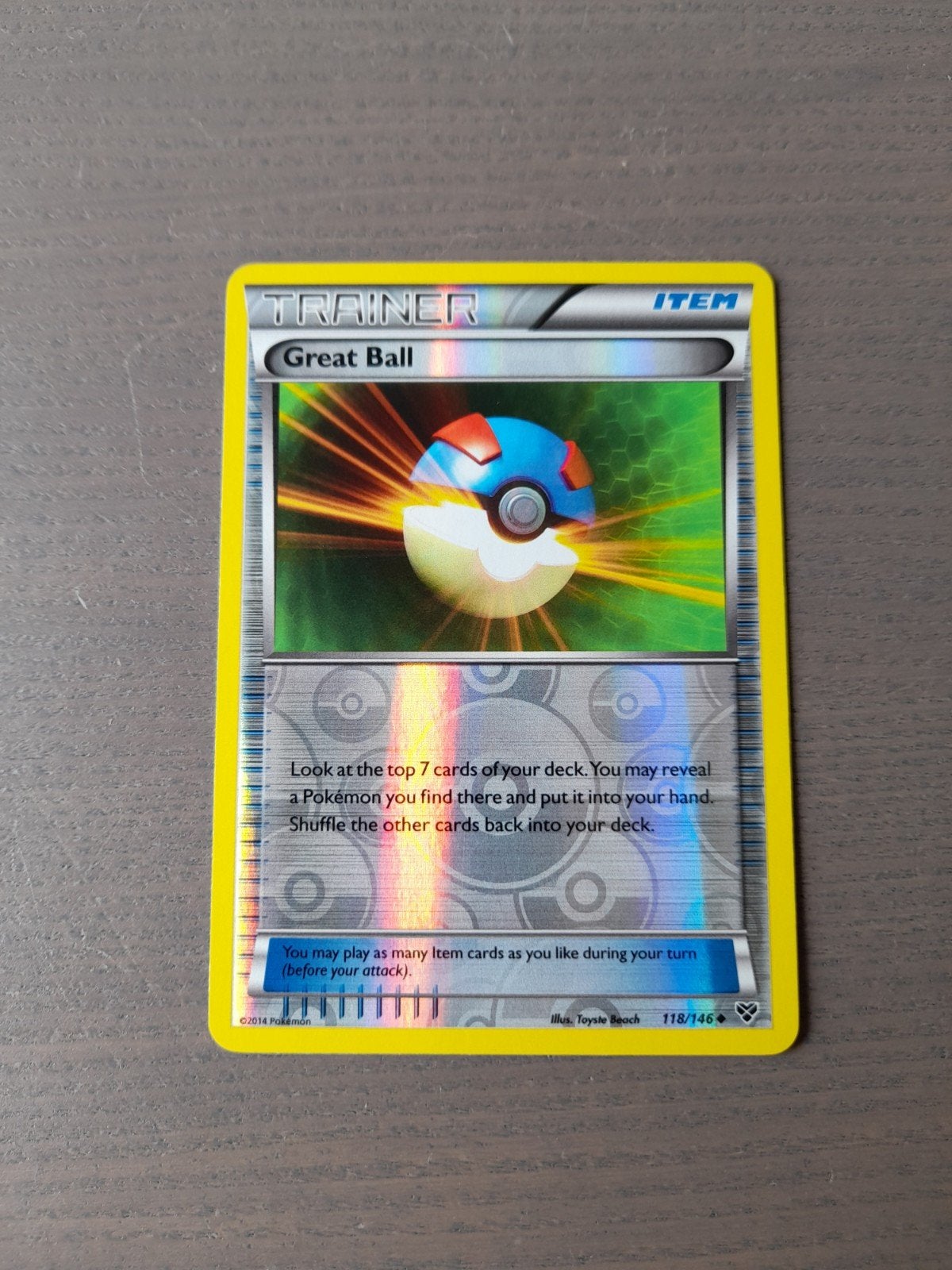 Xy 118/146 great ball reverse, Ophalen of Verzenden, Gebruikt, Losse kaart, Foil