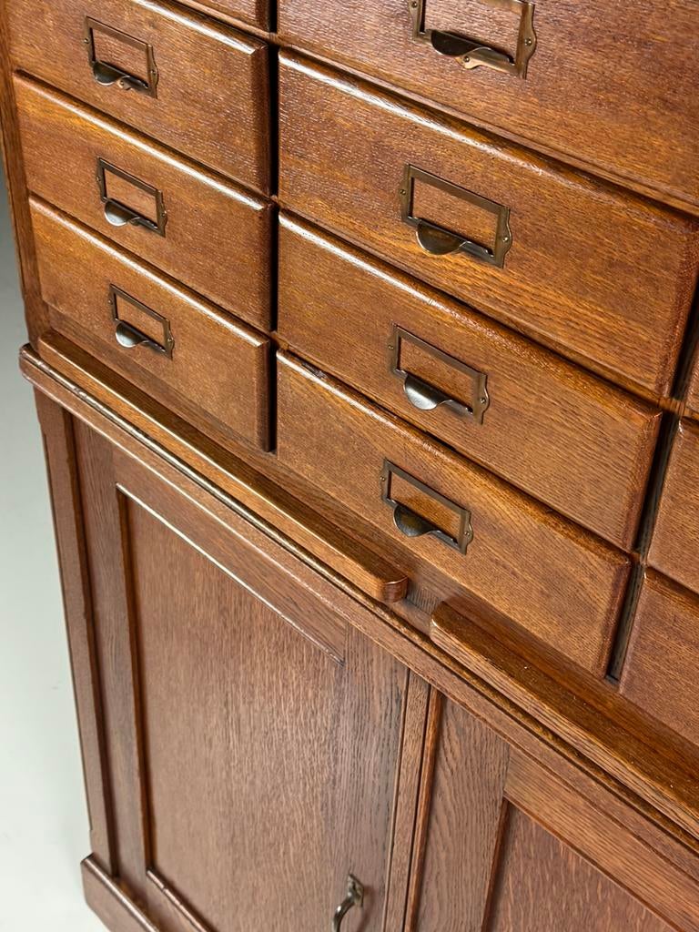 Archiefkast eiken ca. 1900 antiek, Huis en Inrichting, Kasten | Ladekasten, Ophalen, Gebruikt, 5 laden of meer, Eikenhout