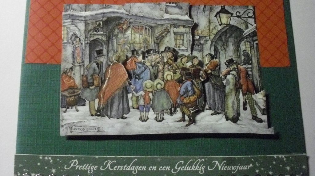 Zelfgemaakte Anton Pieck-Kerstkaarten, Verzenden, Nieuw, Kerst