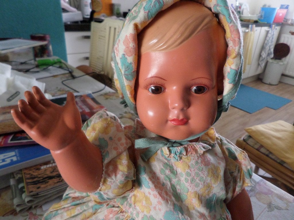 antieke pop Cellba 46 cm, Ophalen of Verzenden