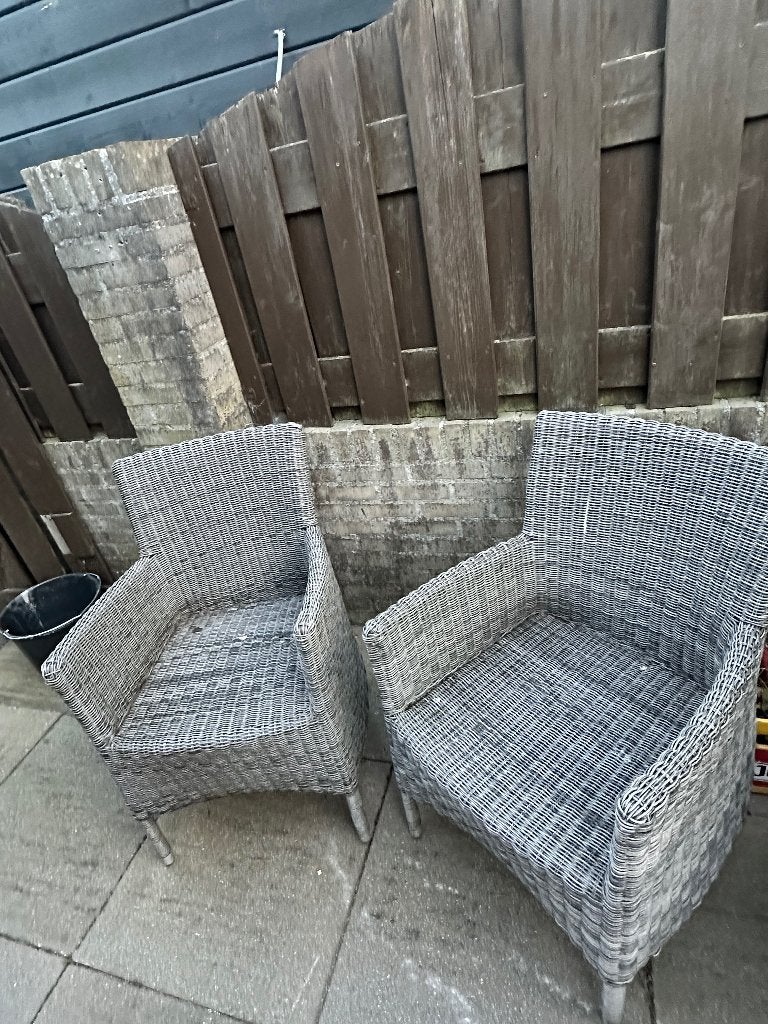 Tuinstoelen riet, Tuin en Terras, Tuinstoelen, Ophalen, Gebruikt, Rotan