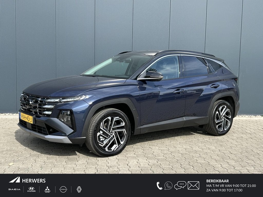Hyundai Tucson 1.6 T-GDI HEV Premium / Leder / 360 Camera /, Auto's, Hyundai, Euro 6, 4 cilinders, 1360 kg, Blauw