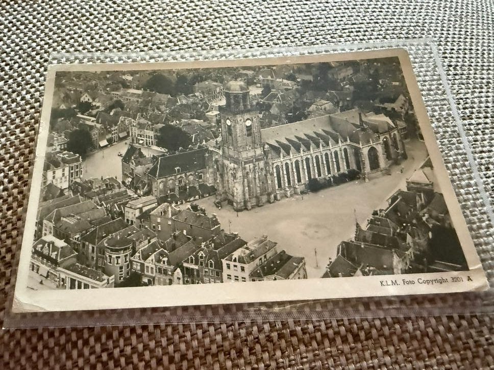 Ansichtkaart grote kerk KLM, Ophalen of Verzenden, 1940 tot 1960, Overijssel