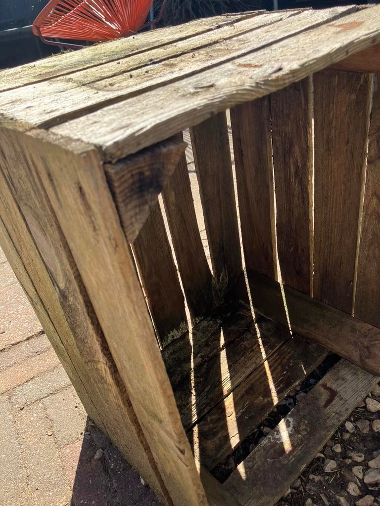 Hele oude veilingkist, Ophalen, Gebruikt, Hout, Overige typen