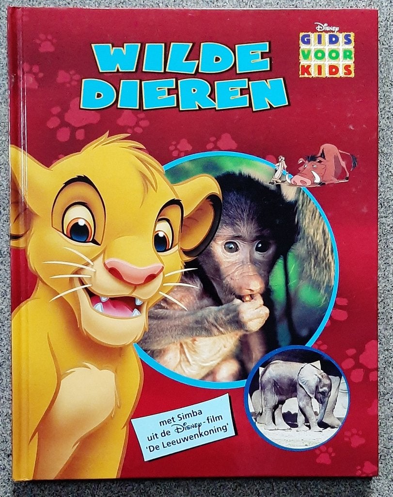Wilde dieren gids met Simba (Disney), Ophalen of Verzenden, Zo goed als nieuw, Disney, Sprookjes