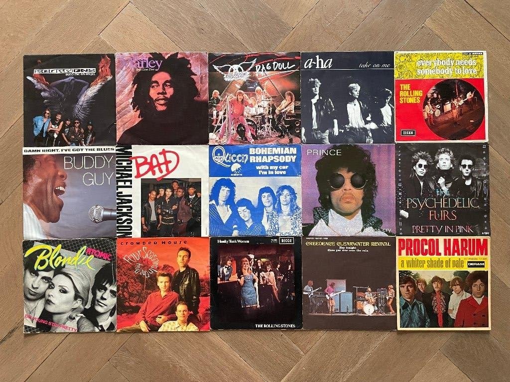 Partij 7 inch vinyl singles, Cd's en Dvd's, Vinyl Singles, Originele persing, 7 inch, Ophalen of Verzenden, Zo goed als nieuw