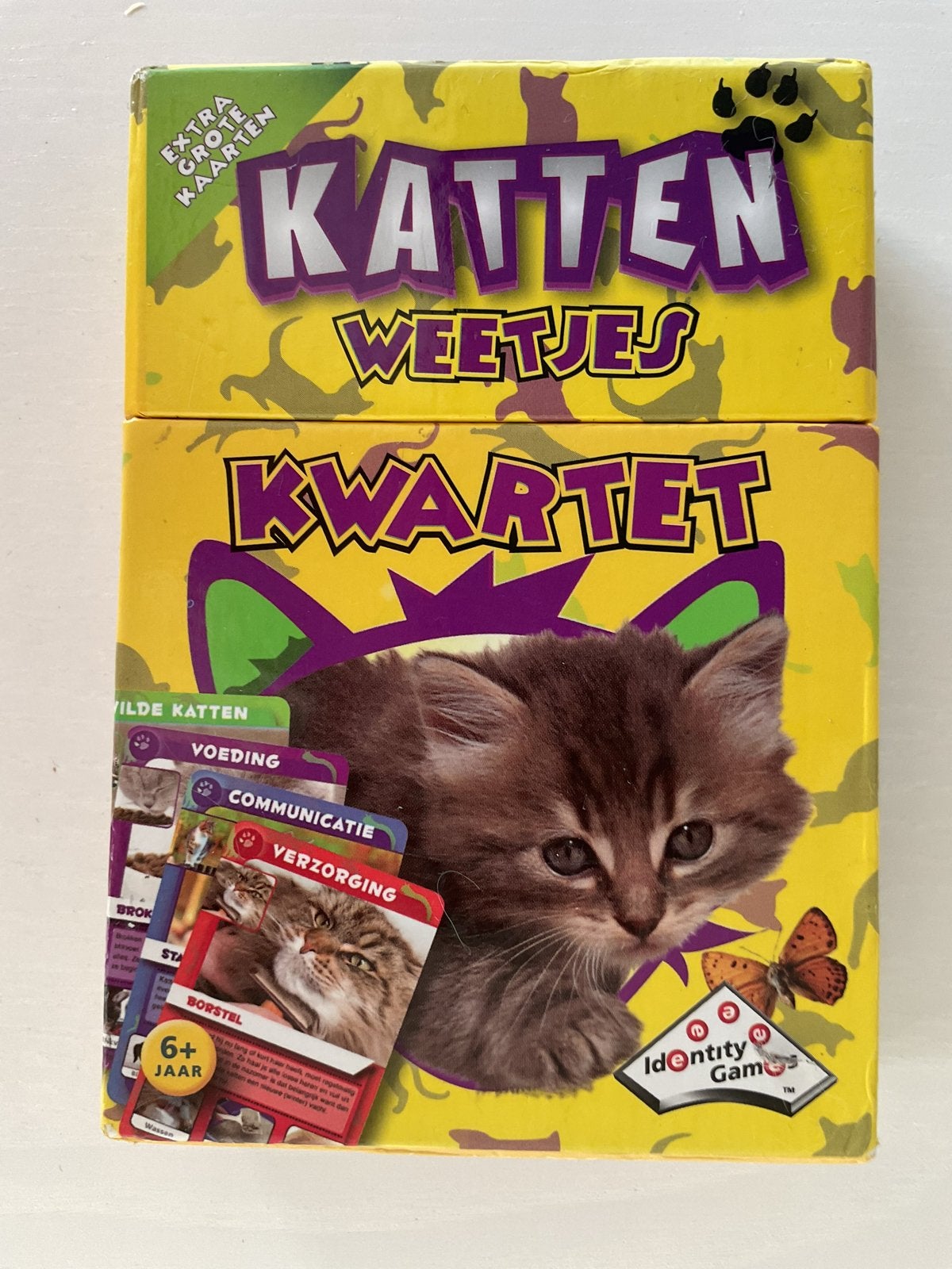 Katten Weetjes Kwartet - kaartspel voor kattenliefhebbers, Een of twee spelers, Ophalen of Verzenden, Gebruikt