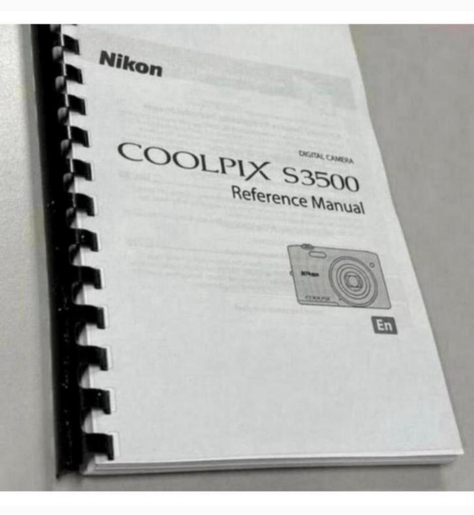 NIKON COOLPIX S3500 Camera uitgebreide handleiding - geprint, Overige typen, Ophalen of Verzenden, H, H