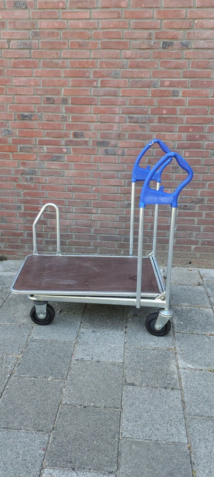 Plateauwagen transportkar verhuis trolly magazijnkar, 100 liter of meer, Ophalen of Verzenden, Gebruikt, Transportkar