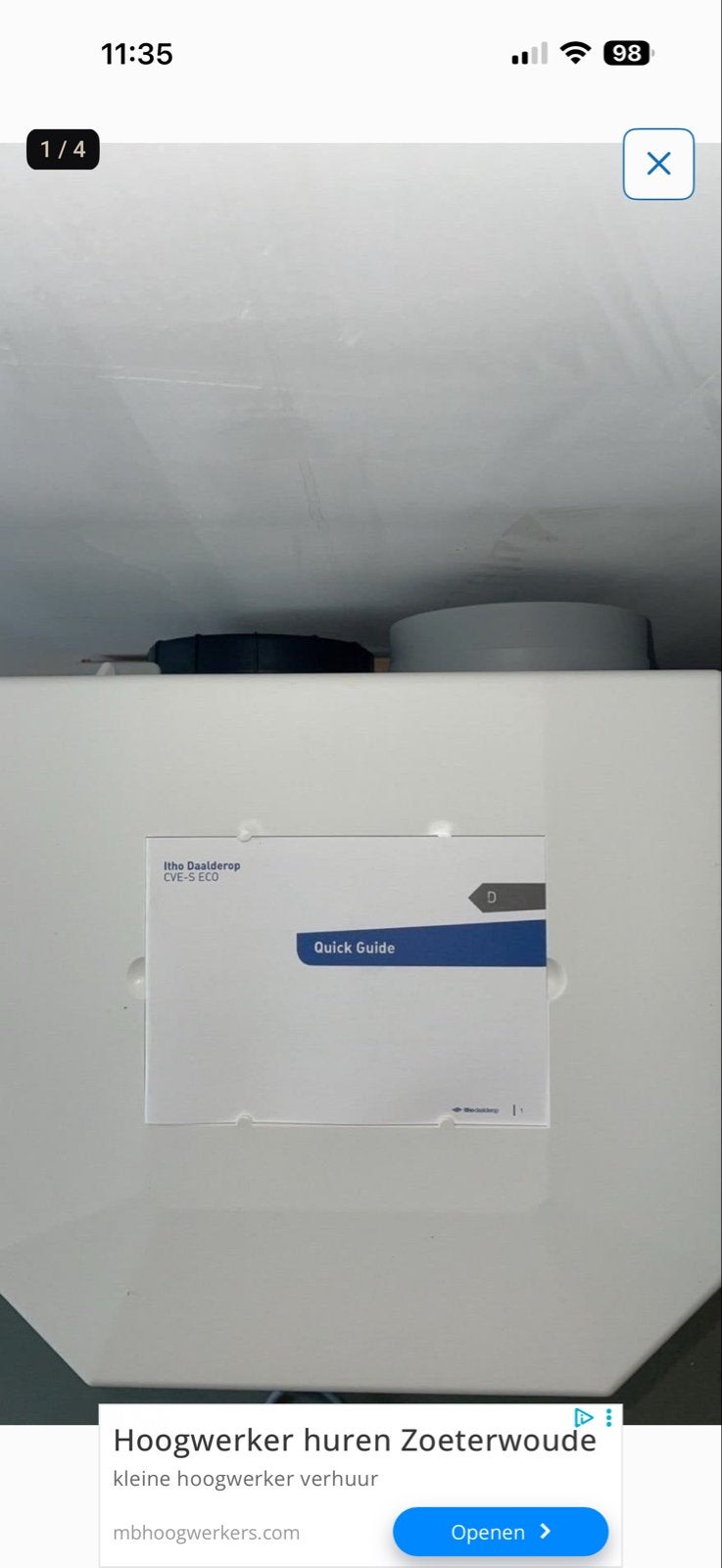 5 stuks Itho Daalderop CVE ECOVE Ventilator en Afzuiger, Ophalen of Verzenden, Nieuw, Ventilator en Afzuiger