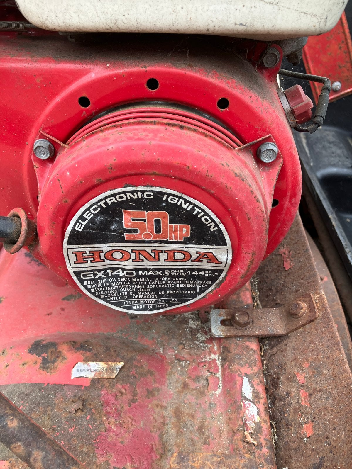 Gebruikte kooimaaier met onverwoestbare Honda motor, Gebruikt, Ophalen of Verzenden, Opvangbak, Benzine-grasmaaier