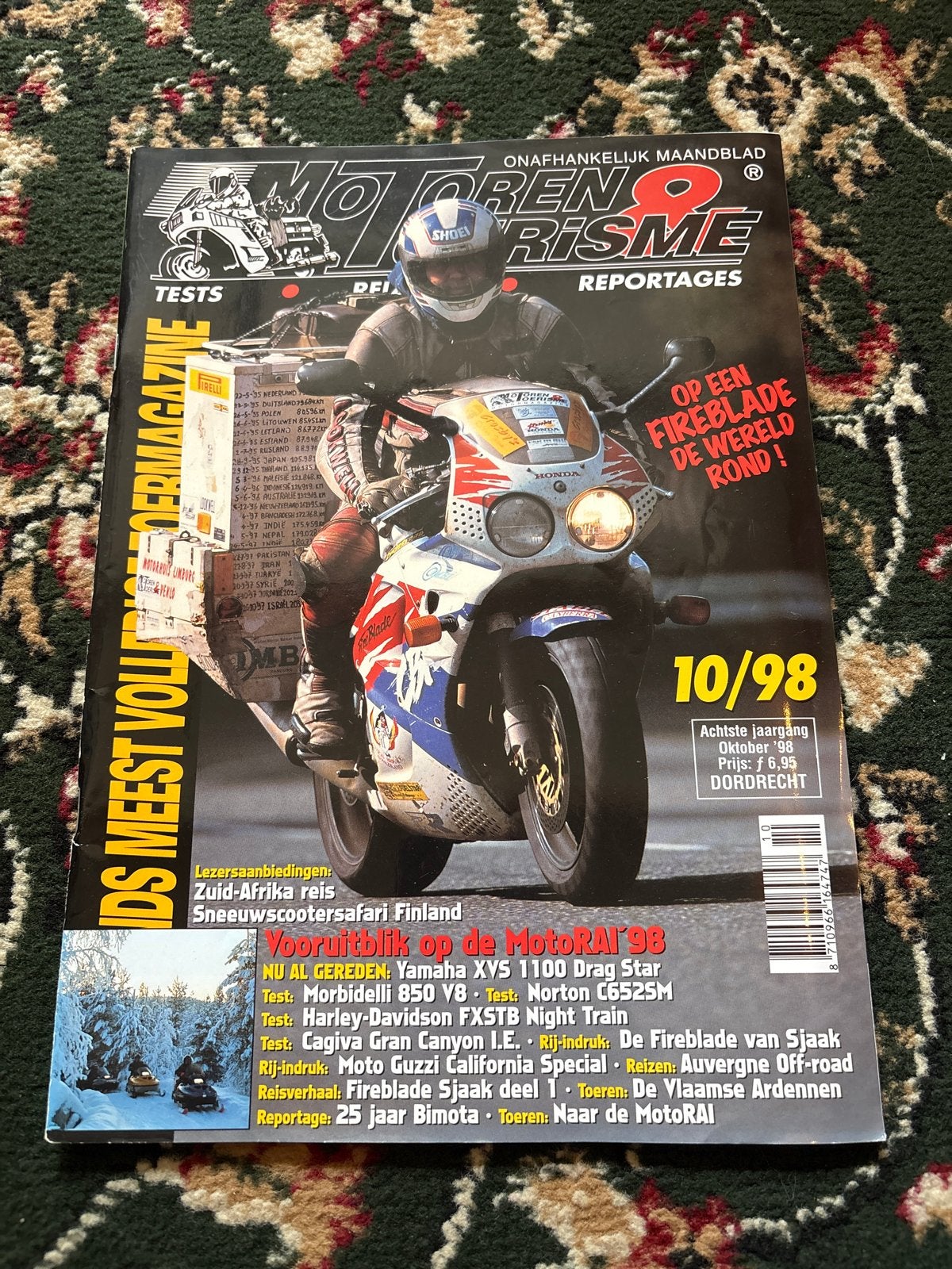 Motor Toerisme Magazine 10/98 - Fireblade Wereldreis, Ophalen of Verzenden, Gelezen, Overige typen