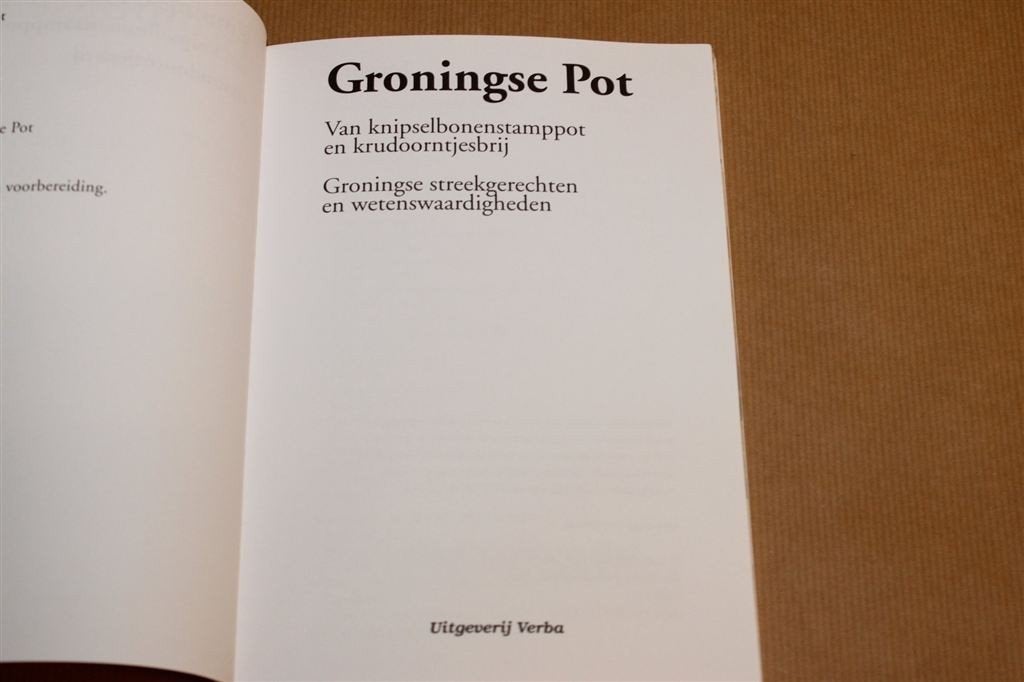 Groningse Pot — Streekgerechten & Recepten Groningen, Boeken, Ophalen of Verzenden, Zo goed als nieuw, Nederland en België