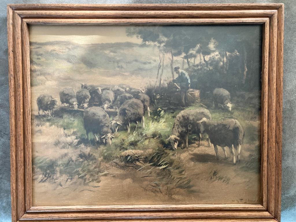 W.G.F. Jansen - Herder met kudde, Antiek en Kunst, Ophalen