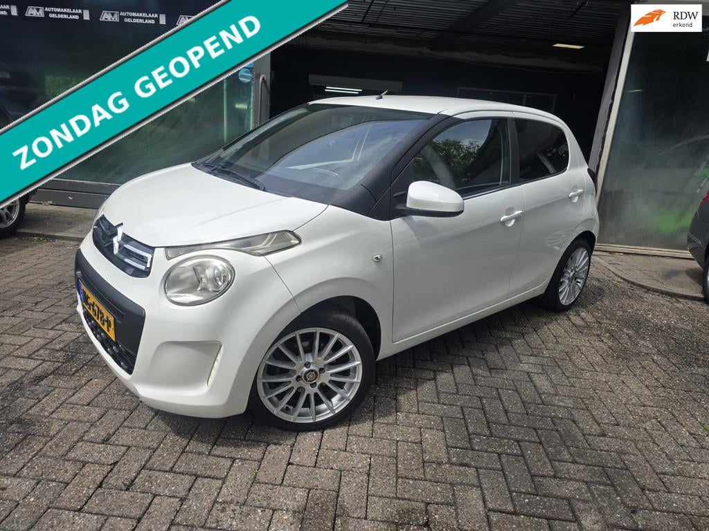 Citroen C1 1.0 VTi Feel | AUTOMAAT | 12MND GARANTIE | CAMERA, Euro 5, Stof, Gebruikt, 4 stoelen