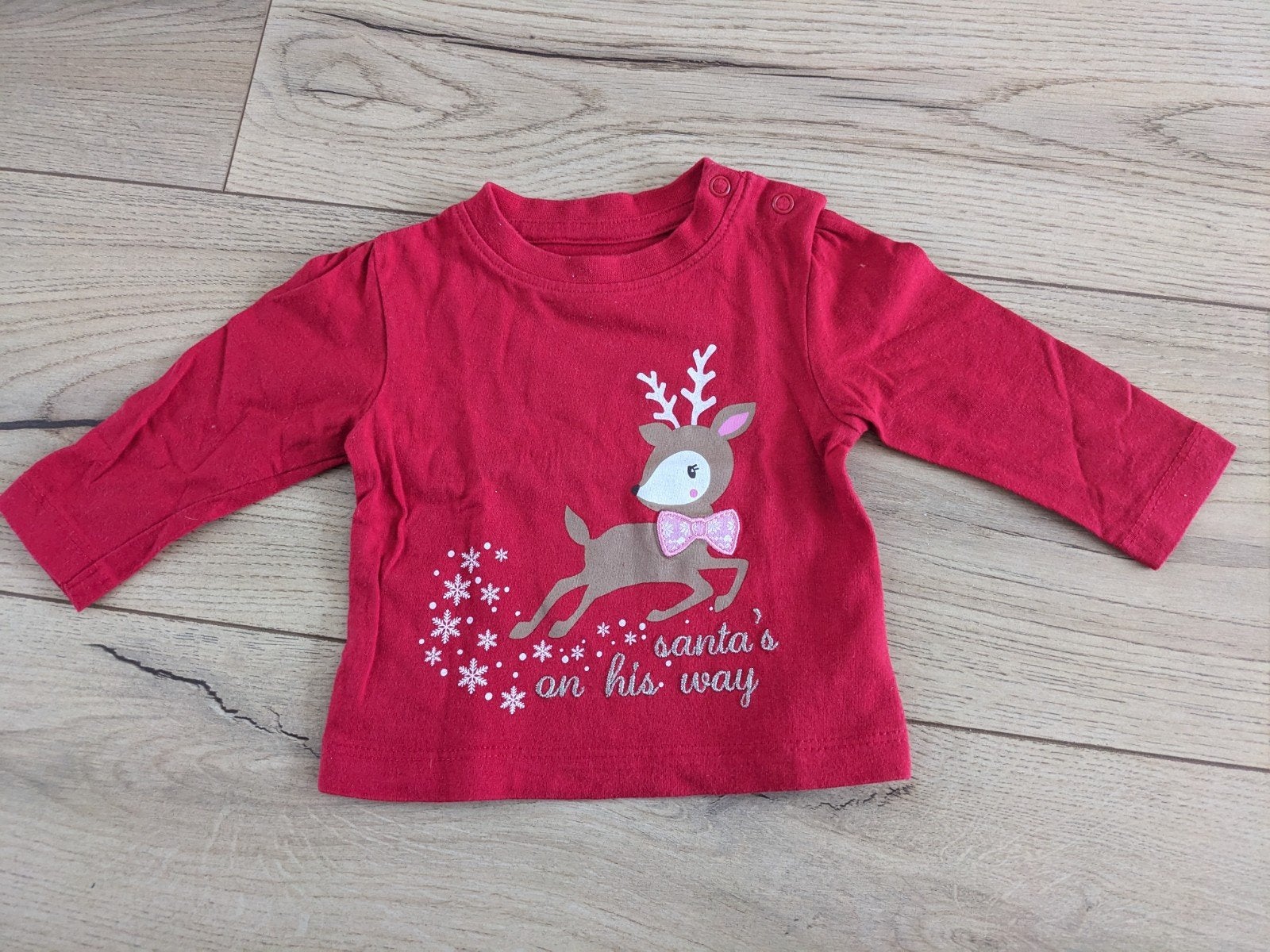 Early Days longsleeve Kerst shirt, 0-3 mnd (maat 56-62), Ophalen, Meisje, Early Days, Zo goed als nieuw
