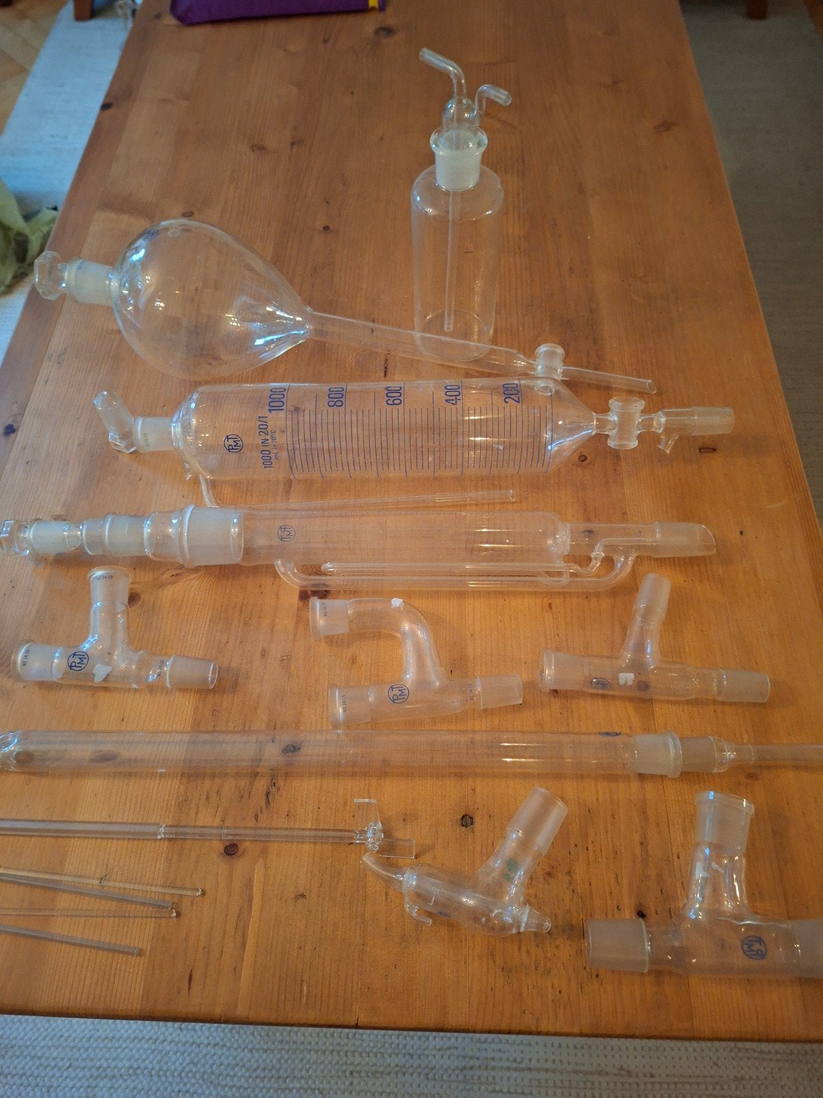 prachtige stukken laboratorium glas, Antiek en Kunst, Ophalen of Verzenden