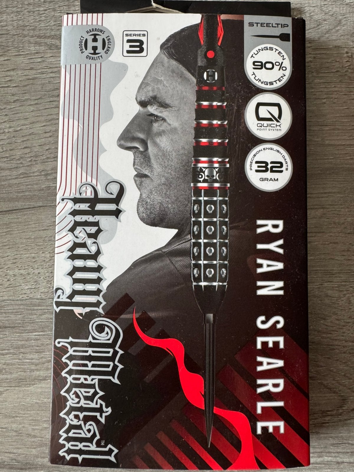 Harrows Ryan Searle V3 Quick Point 90% - 32g, Verzenden, Zo goed als nieuw, Pijlen