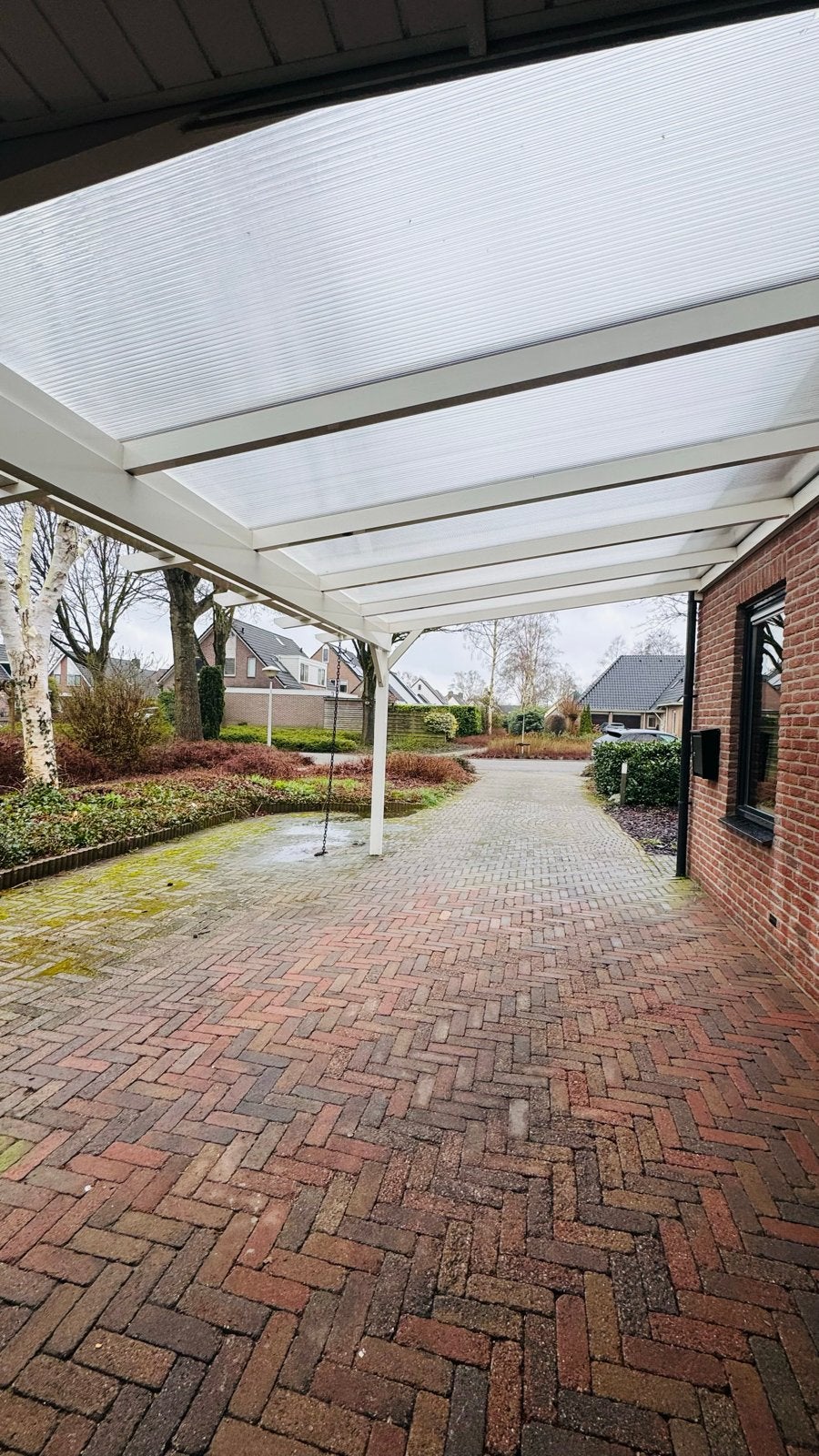 Aluminium Carport met Polycarbonaat Dak (4.80 x 3.30 m), Tuin en Terras, Ophalen, Gebruikt, Carport