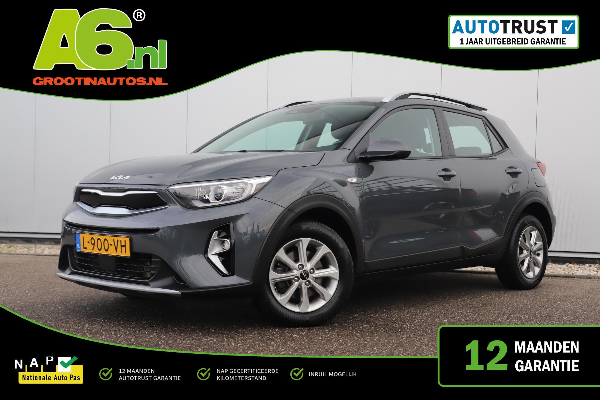 Kia Stonic 1.0 T-GDi MHEV DynamicLine 101PK Navigatie Achter, Auto's, Voorwielaandrijving, Gebruikt, Euro 6, Met garantie (alle)