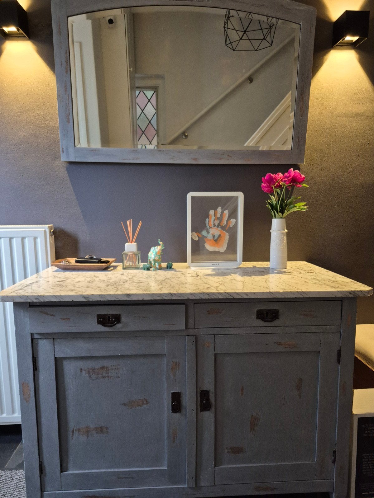 Vintage commode met.spiegel, Ophalen of Verzenden