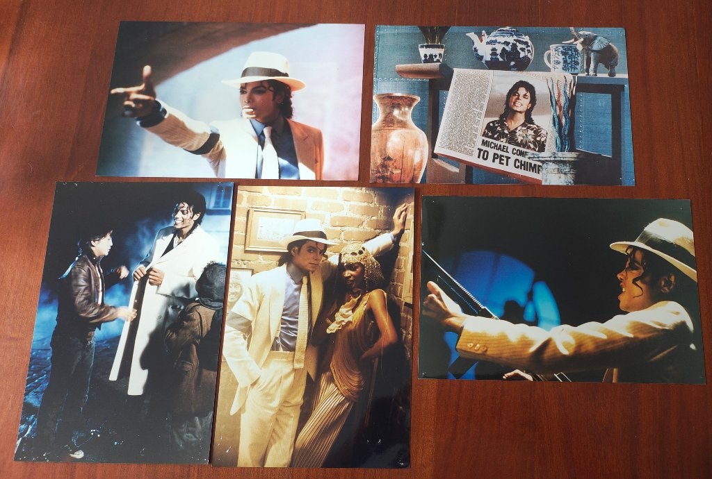 Moonwalker Michael Jackson filmfoto's, Verzamelen, Ophalen, Gebruikt, A4 of kleiner, Film en Tv