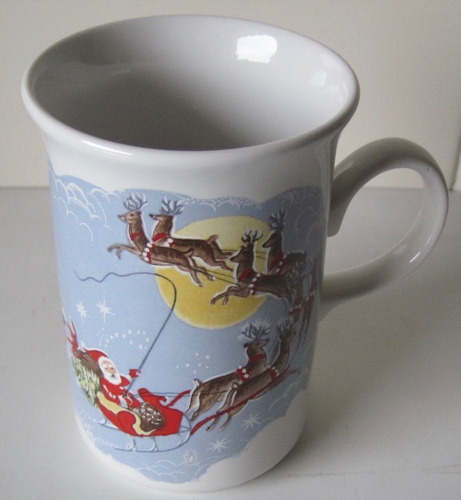 beker van Royal Burlington Staffordshire met een kerstman, Overige merken, Overige typen, Ophalen of Verzenden, Zo goed als nieuw