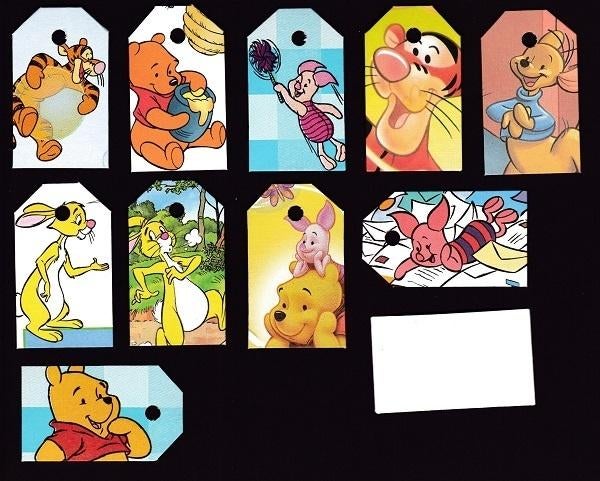 0051) winnie de poeh labeltjes, Ophalen of Verzenden, Winnie de Poeh of vrienden, Zo goed als nieuw, Overige typen