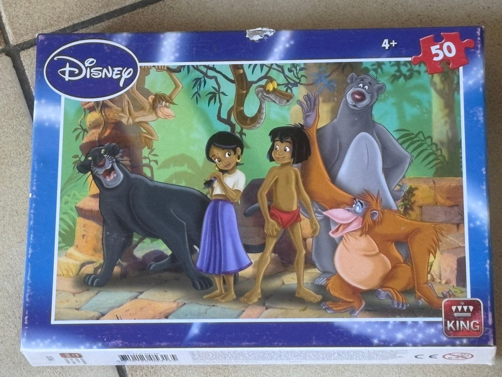 Puzzel Junglebook 50 stukjes, Ophalen of Verzenden, 10 tot 50 stukjes, Gebruikt, 4 tot 6 jaar