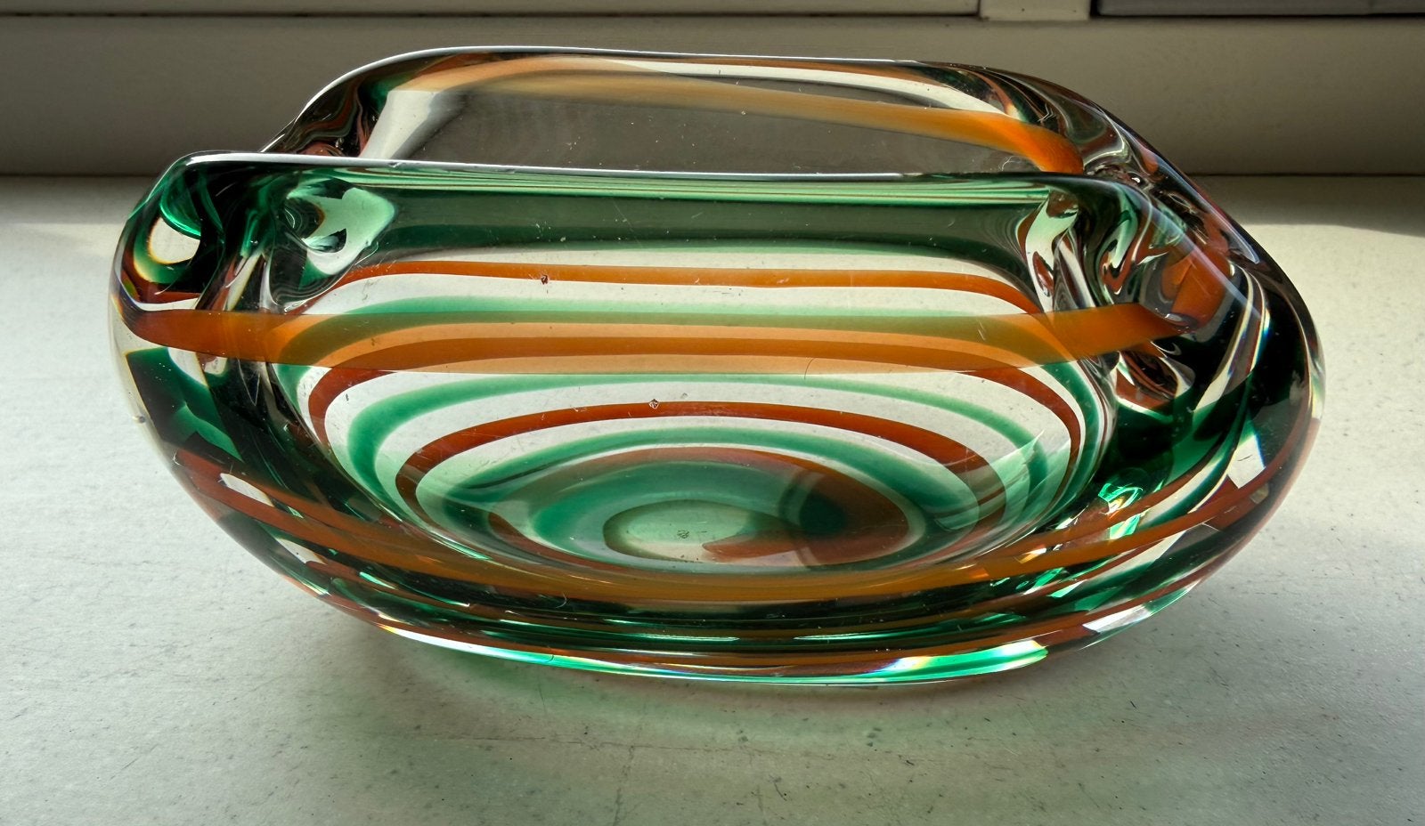 Uniek Leerdam glas Floris Meydam 1953 gesigneerd slingervaas, Antiek en Kunst, Ophalen of Verzenden