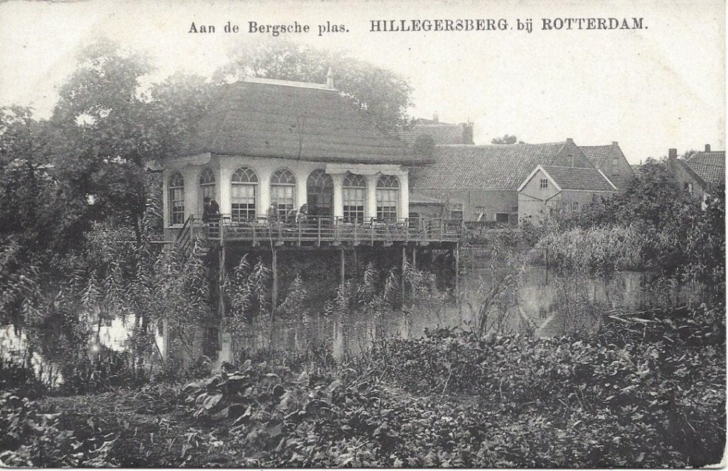 Hillegersberg bij Rotterdam, Aan de Bergsche plas, Ophalen of Verzenden, Voor 1920, Ongelopen, Zuid-Holland
