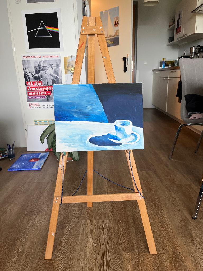 Schilderij Canvas abstract Kop en Schotel, Verzenden