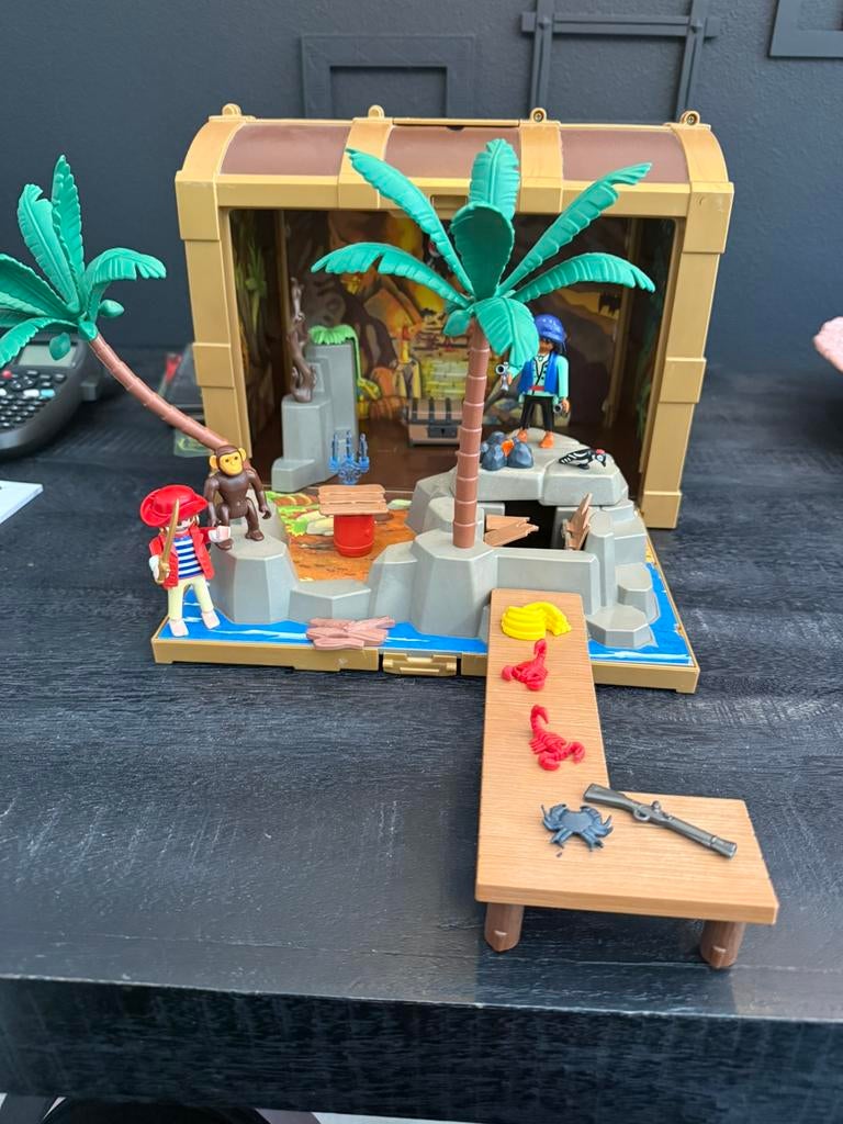 Playmobil piraten meeneem eiland, Ophalen of Verzenden, Zo goed als nieuw